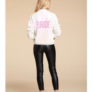 Hayley Paige Sequin BRIDE Bomber Jacket